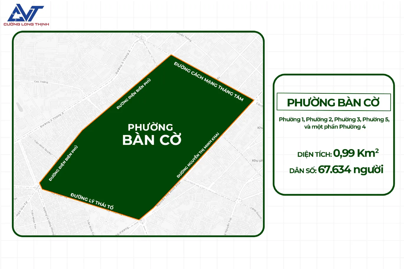 Bản đồ địa lý phường Bàn Cờ sau sáp nhập